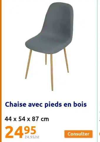 Action Chaise Avec Pieds En Bois offre