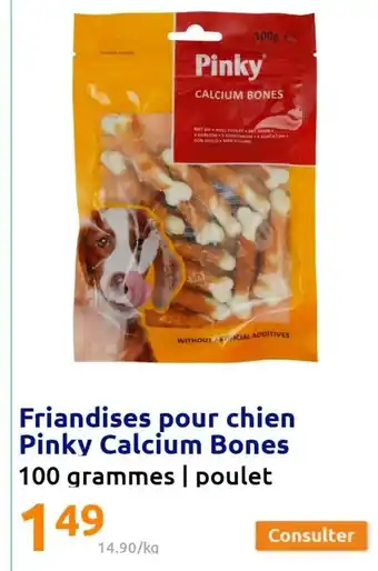 Action Friandises Pour Chien Pinky Calcium Bones offre