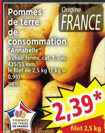 Norma Pommes de Terre de Consommation offre