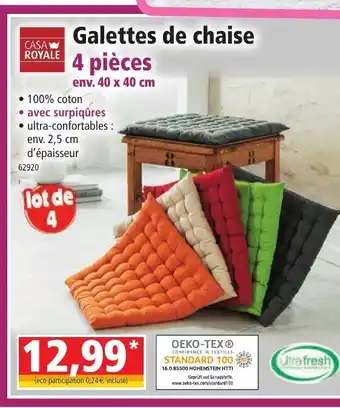 Norma Galettes de Chaise 4 Pièces offre
