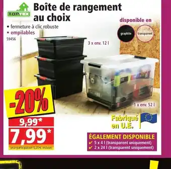 Norma Toptex Boîte de Rangement Au Choix offre