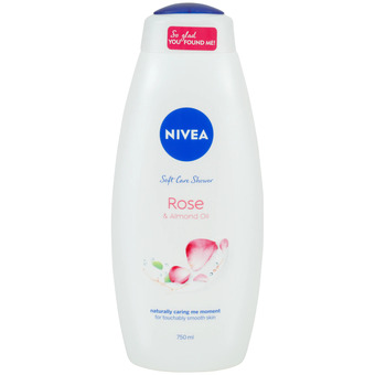 Action Gel douche nourrissant nivea rose & almond oil offre