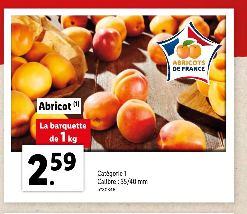 Promo Abricot chez Lidl