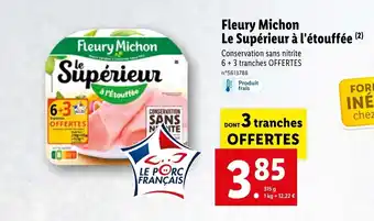 Lidl Fleury Michon Le Supérieur à L'étouffée offre