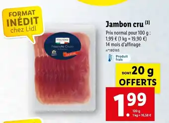 Lidl Jambon cru offre