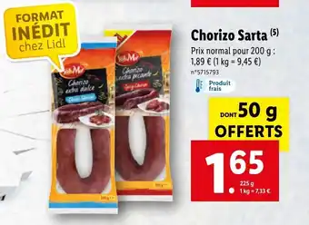 Lidl Chorizo Sarta offre