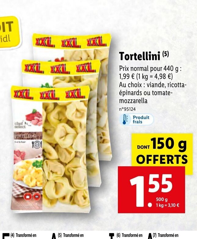 Promo Tortellini chez Lidl