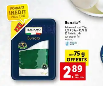 Lidl Burrata offre