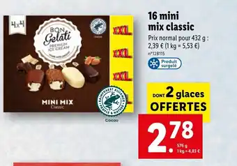 Lidl 16 mini mix classic offre