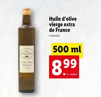 Lidl Huile d'olive vierge extra de france offre