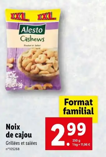 Lidl Noix de cajou offre