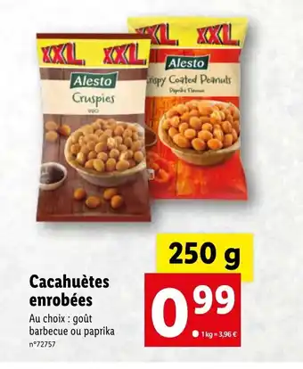 Lidl Cacahuètes enrobées offre