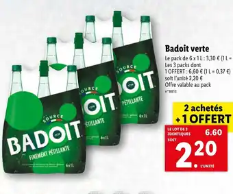 Lidl Badoit verte offre