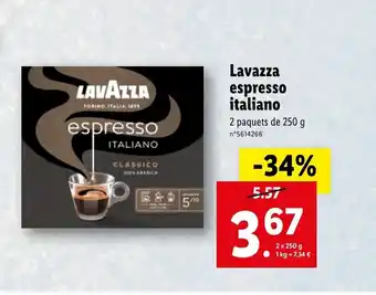 Lidl Lavazza Espresso Italiano offre