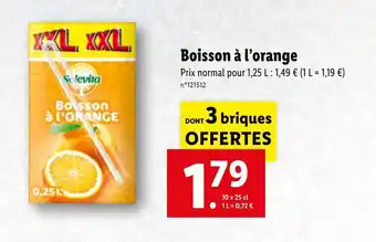 Lidl Boisson à l'orange offre