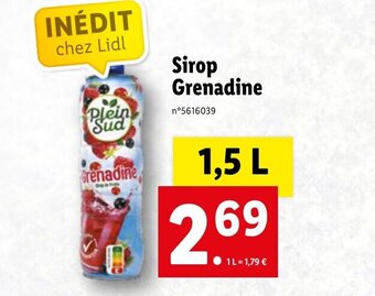 Lidl Sirop grenadine offre