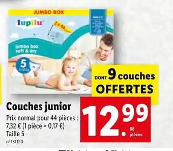 Lidl Couches Junior offre