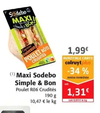 Colruyt Maxi Sodebo Simple & Bon offre