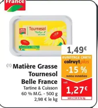 Colruyt Matière Grasse Tournesol Belle France offre