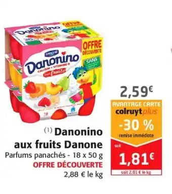 Colruyt Danonino aux fruits Danone offre