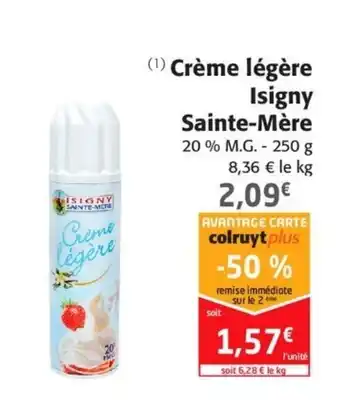 Colruyt Crème légère Isigny Sainte-Mère offre