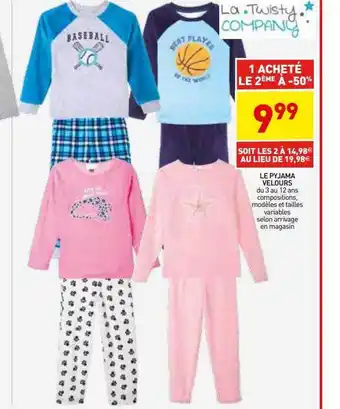 Stokomani Le pyjama velours offre