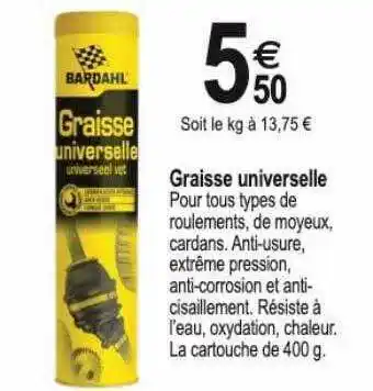 Tridôme Graisse universelle offre