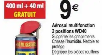 Aérosol multifonction 2 positions wd 40