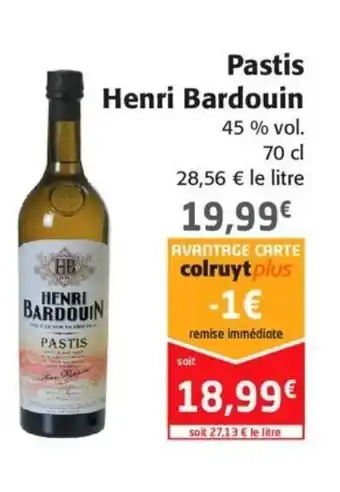 Colruyt Pastis Henri Bardouin offre
