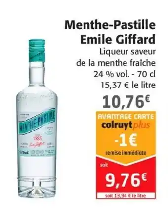 Colruyt Menthe-Pastille Emile Giffard offre