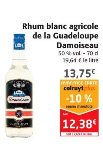 Colruyt Rhum blanc agricole de la Guadeloupe Damoiseau offre