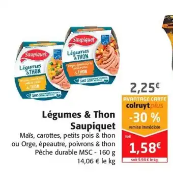 Colruyt Légumes & Thon Saupiquet offre