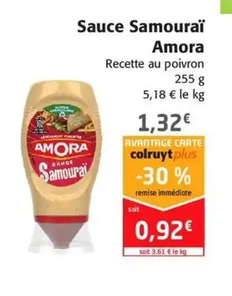Colruyt Sauce Samouraï Amora offre