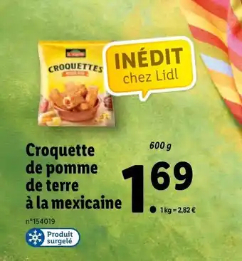 Lidl Croquette de pomme de terre à la mexicaine offre