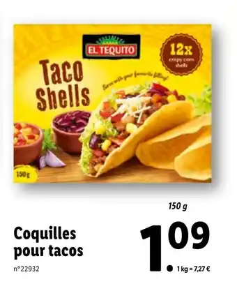 Lidl Coquilles pour tacos offre