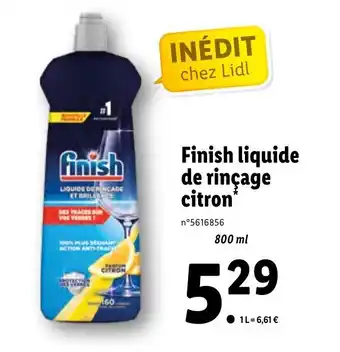 Lidl Finish liquide de rinçage citron offre