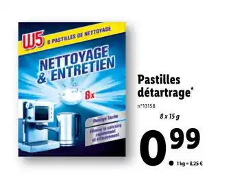 Lidl Pastilles détartrage offre