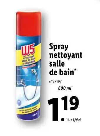 Lidl Spray nettoyant salle de bain offre