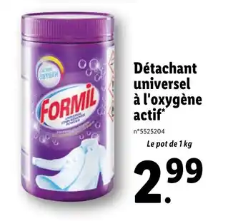 Lidl FORMIL détachant universel à l'oxygène actif offre