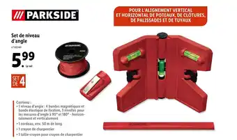 Lidl Set de niveau d'angle offre