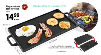 Lidl Plaque en fonte pour barbecue offre