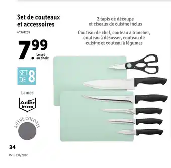 Lidl Set de couteaux et accessoires offre