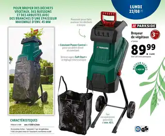 Lidl Broyeur de végétaux offre