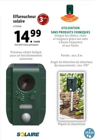 Lidl Effaroucheur solaire offre