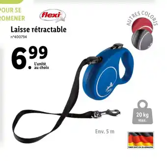 Lidl Laisse rétractable offre