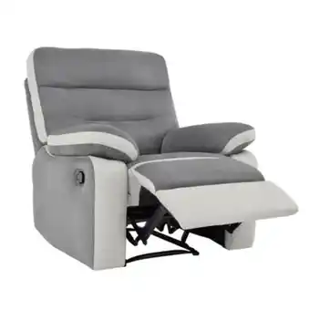 Fauteuil relax manuel princeton micro et pu gris
