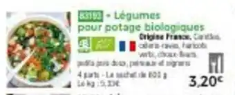 Thiriet Légumes pour potage biologiques offre