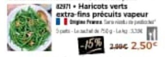 Thiriet Haricots verts extra-fins précuits vapeur offre