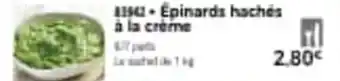 Thiriet Épinards hachés à la crème offre