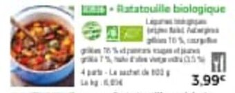 Thiriet Ratatouille biologique offre
